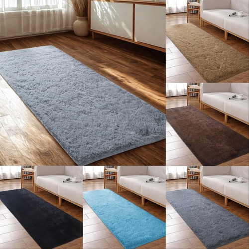 Silk shaggy runner rugs - shaggy,