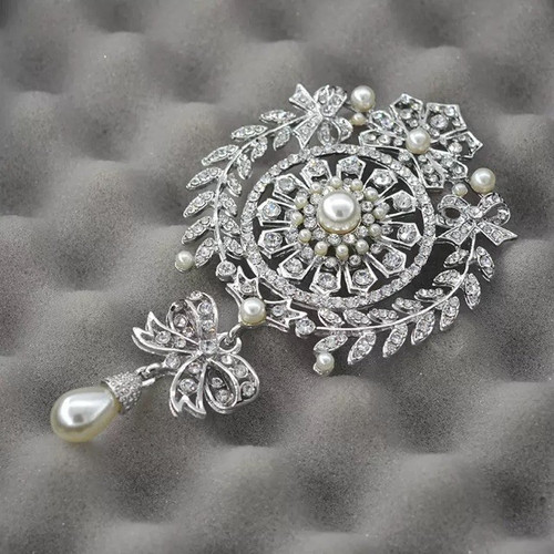 Large garland bow pearl - 4"",