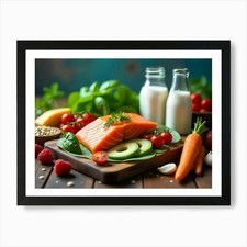 Salmon And Vegetables Art