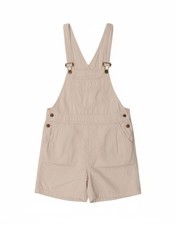 POP 84 Womens Dungarees Shorts Medium W28 Off White Cotton BX07