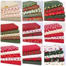 CHRISTMAS FABRIC 100% COTTON FAT QUARTER BUNDLES & 10" SQUARES MATERIAL NEW