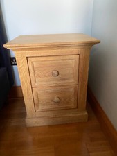 Solid Oak bedroom furniture . Triple, double wardrobe and  bedside cabinet 