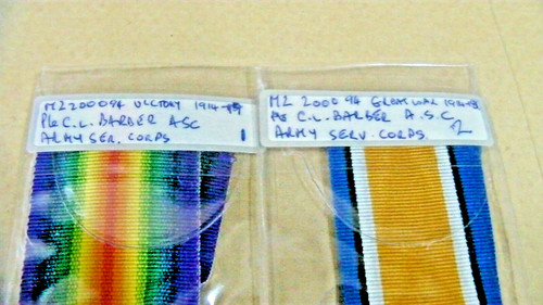 Medals pte barber 2 - +medals, pte.c.l.barber