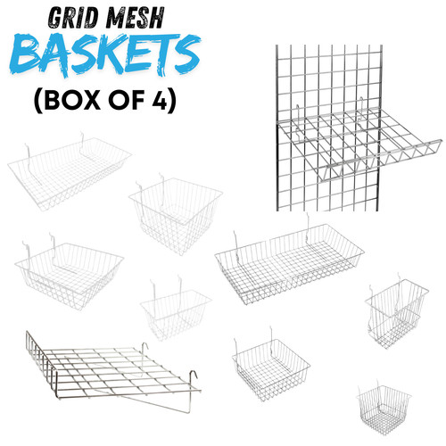 Grid mesh basket display - grid,