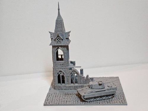 Ww2 diorama base ruined - diorama, church