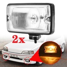 2X FRONT CLEAR FOG LIGHT LAMP FOR PEUGEOT 205 GTI CTI   SPOTLIGHT DRIVING DRL
