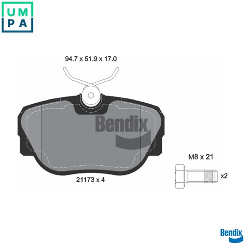 Brake pad set disc - set,