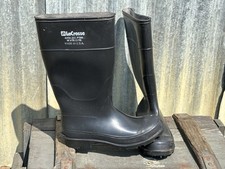 1990's VINTAGE LACROSSE MADE IN USA SAFETY WELLINGTON BOOTS SIZE 9 VGC