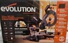Evolution R255 SMS+ 255mm Sliding Mitre Saw With TCT Blade 240v