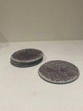 Set Of 4 Round Purple Mosaic