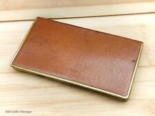 Real Pigskin Leather Brown Vintage Cigarette Case-Tobacciana-0or