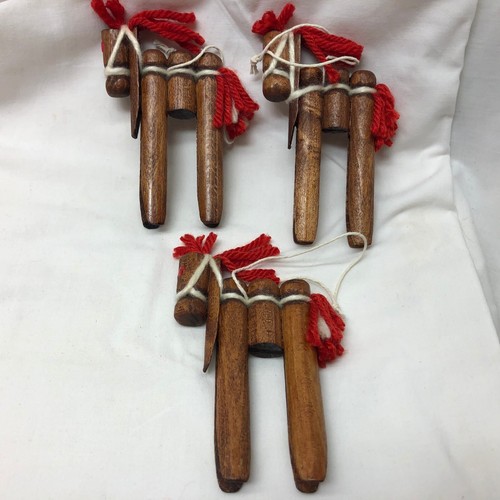 Vintage wooden clothes - clothes, pins