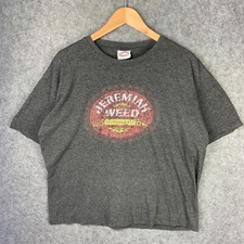 Jeremiah Weed Bourbon Whiskey Vintage 90s Promo Graphic T-shirt Tee Grey XL