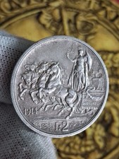 Italy Silver 2 Lire 1914 Coin