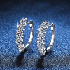 🎁3CT Round Moissanite Hoop