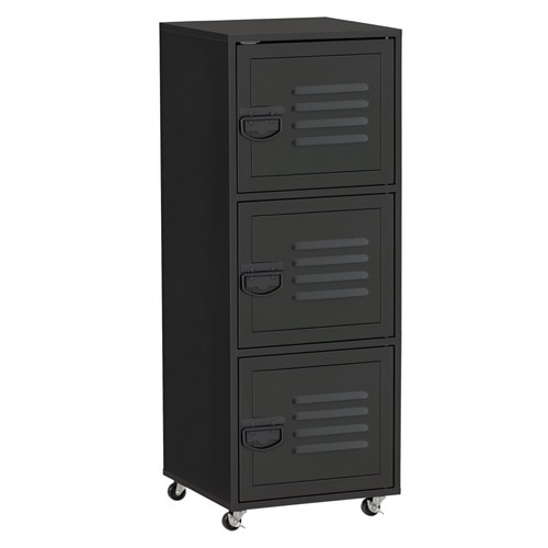 Homcom rolling storage cabinet - rolling,