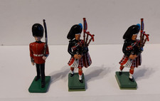 W Britain 1990 Highlanders Pipers Scottish Lead Soldiers - Very Good Condition!