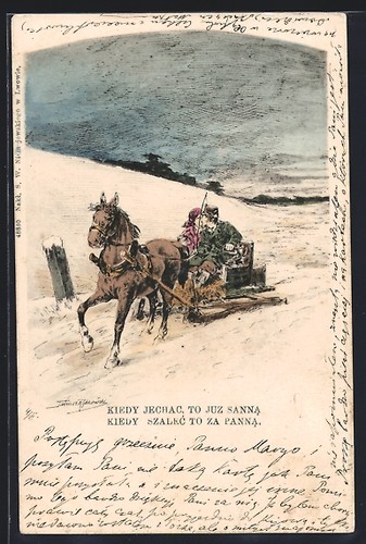Artist postcard signed k - artist's,