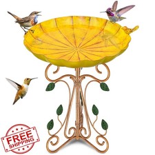 Vintage Metal Bird Bath 13"
