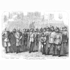 The Queens Westminster Rifle Volunteers - Antique Print 1862