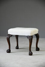 Large Mahogany Georgian Style Stool Bedroom Dressing Footstool