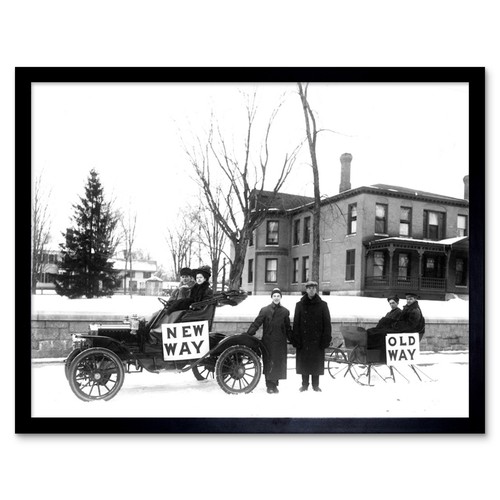 Photo old carriage new car - carriage,