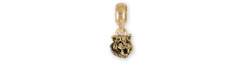 Tiger pandora charm slide 14k - charm,