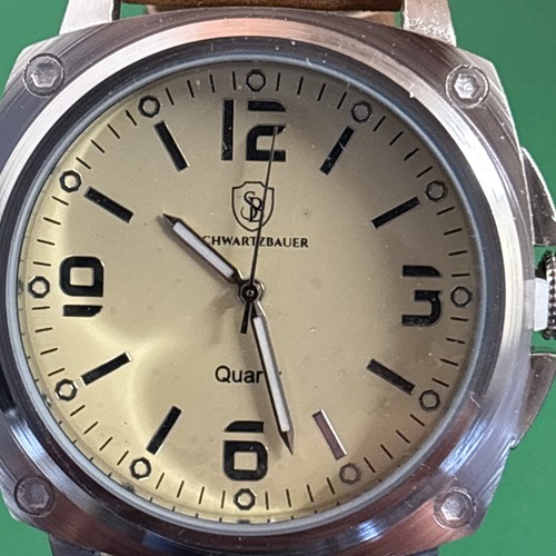 Schwartzbauer mens watch 44mm - schwartzbauer,