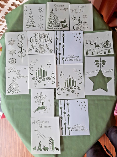 Lot christmas stencil - lot, of