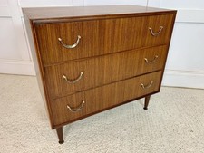 Vintage Retro Mid Century Meredew 1960s 3 Drawers Chest Tola Teak Afromosia