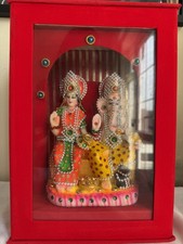 Radha Krishna Glass Framed