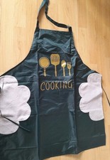 Waterproof   green PVC Apron with Pocket  Chefs Kitchen BBQ Unisex 