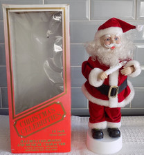 18 Inch  ILLUMINATED MOVING MUSICAL SANTA VINTAGE CHRISTMAS SANTA