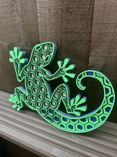 Printed garden lizard - 3d, wall