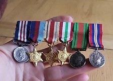 WW2 Military Medal Miniature Medal Group