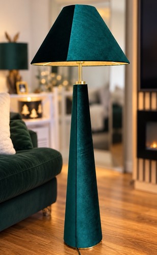 Velvet teal green large - large, floor
