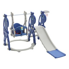 Blue kids garden swing - &, slide