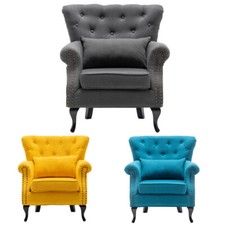 Wing Back Button Armchair