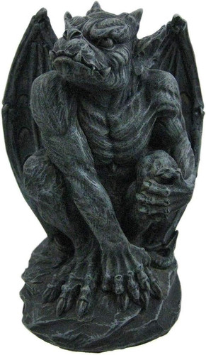 Winged gargoyle statue - gargoyle,
