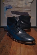 J Shoes Fellow Boots, Rare Blue Leather Hand-Welted & Nailed Excellent - UK8.5 