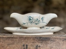 Antique French Green Floral