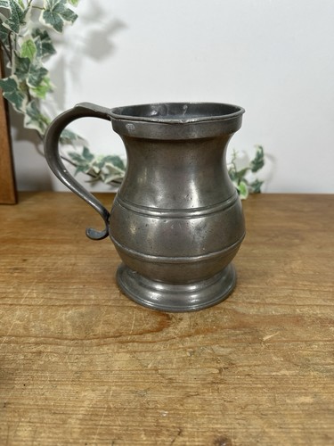 Antique pewter quart tankard - pewter,