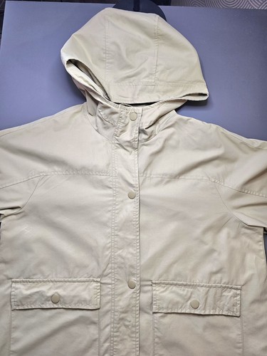 Zara girls beige hooded snap - zara,