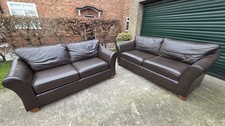 used 3 & 4 seater dark brown