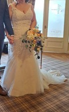 Victoria Kay Champagne Wedding Dress size 16