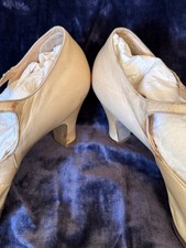 VINTAGE 1920 FLAPPER ERA DANCING SHOES STRAPPY WITH LIZARD APPLIQUE