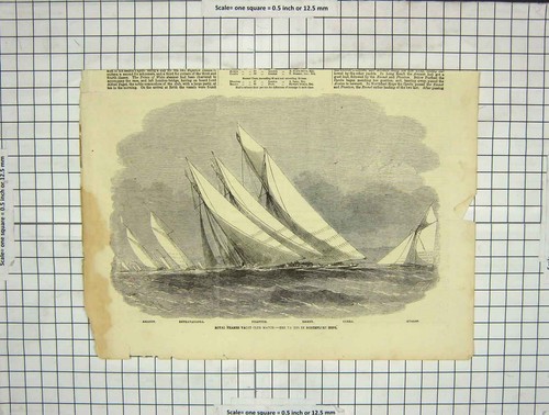 Old antique print royal thames - old,