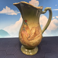 Vintage Staffordshire IronStone jug Nwao Ywao Pottery Pheasant Motif