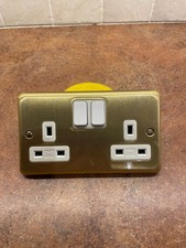 MK K2948 SAB brass twin 13amp