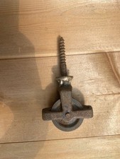 Old Vintage Double Pulley Wheel For Creel/Laundry/Upcycle